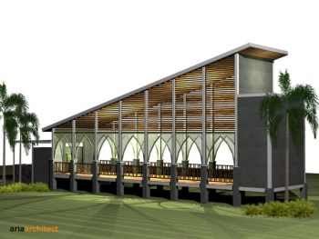 Architectural design of the planned student mess